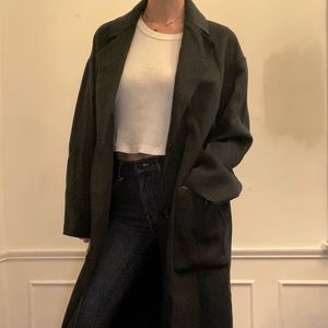 Zara long green coat
